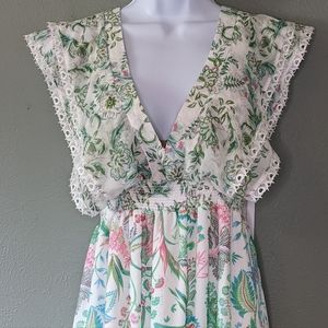 House of Harlow 1960 Floral Maxi Dress Size XS